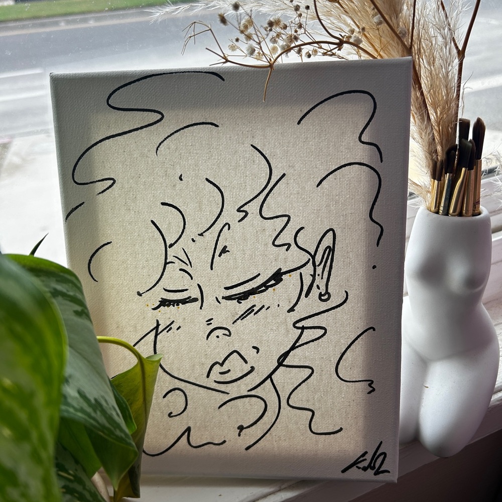 “The Bold and Beautiful” Acrylic Pen Artwork